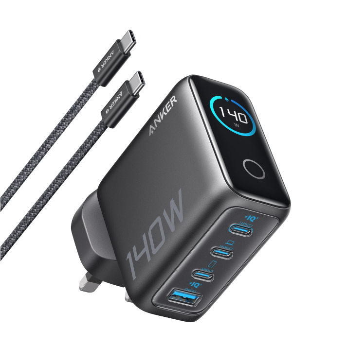 Anker 140WSmart Display Nitrogen-Enriched Gallium Charger Multi-Port Screen Display 100W Charging Head